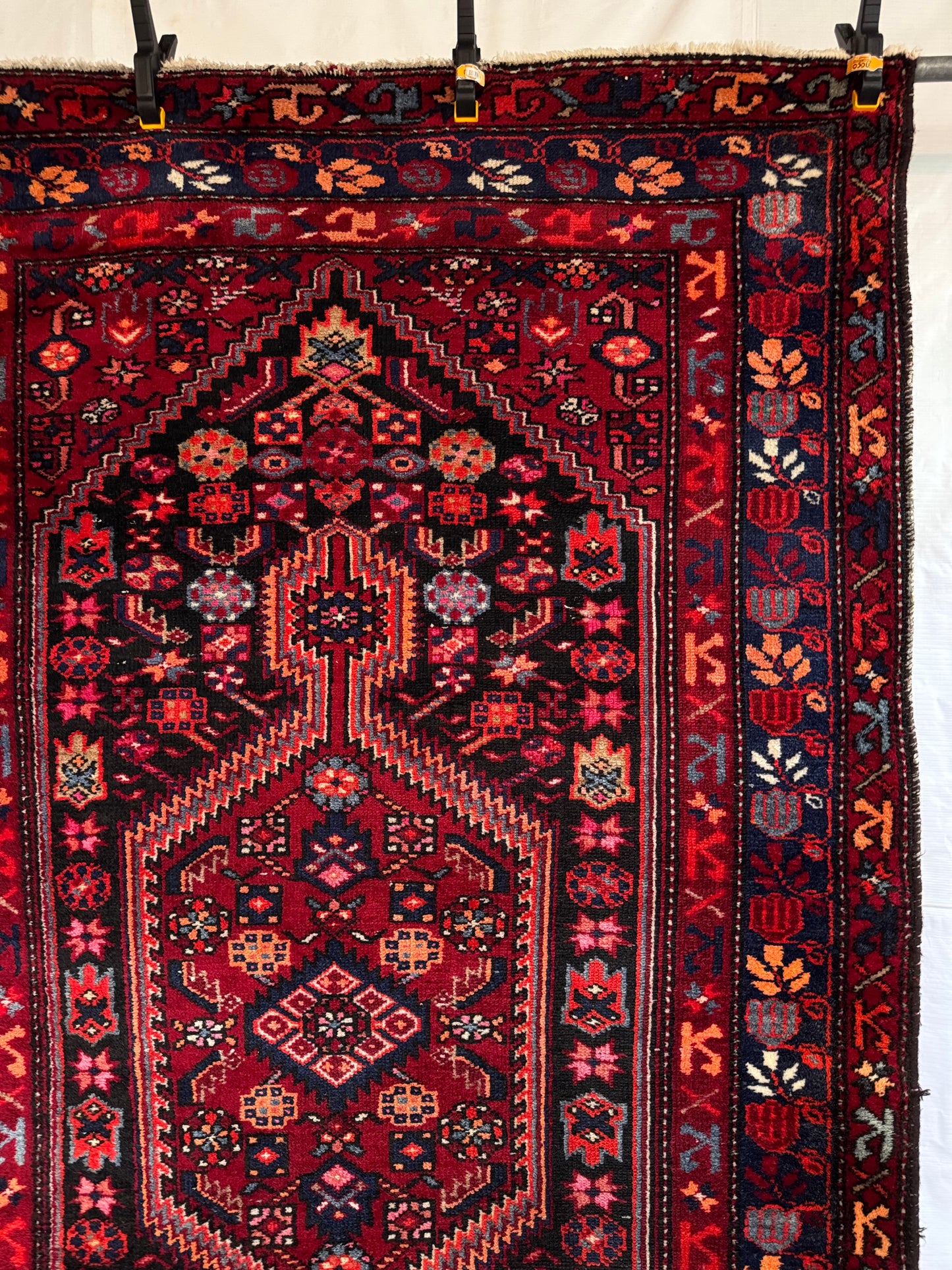 Handmade Persian Hamadan Rug 220 x 126 cm | | 7.2 x 4.1 ft