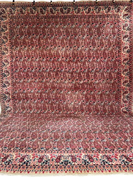 Handmade Persian Kirman Rug 365 x 263 cm | 12 x 8.63 ft