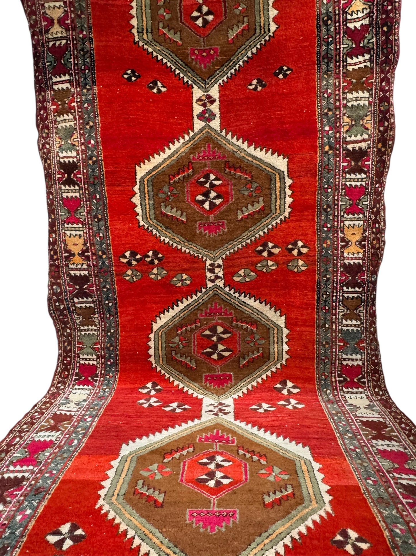 📌 RESERVED Handmade Kazak Runner 400 x 142cm | 13.12 x 4.66 ft