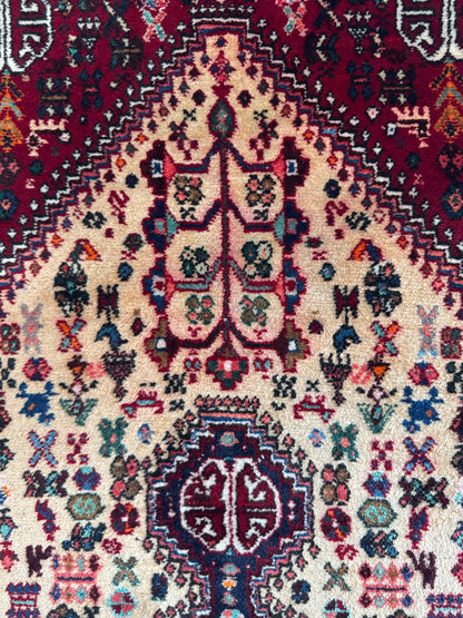 Handmade Persian Abadeh Rug 148 x 63 cm | 4.86 x 2.07 ft