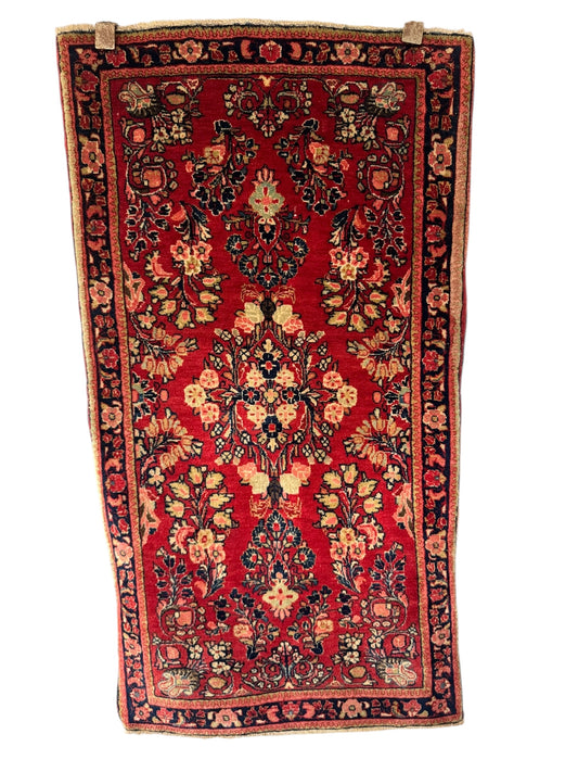Handmade Persian Lilihan Rug 122 x 69 cm | 4 x 2.26 ft