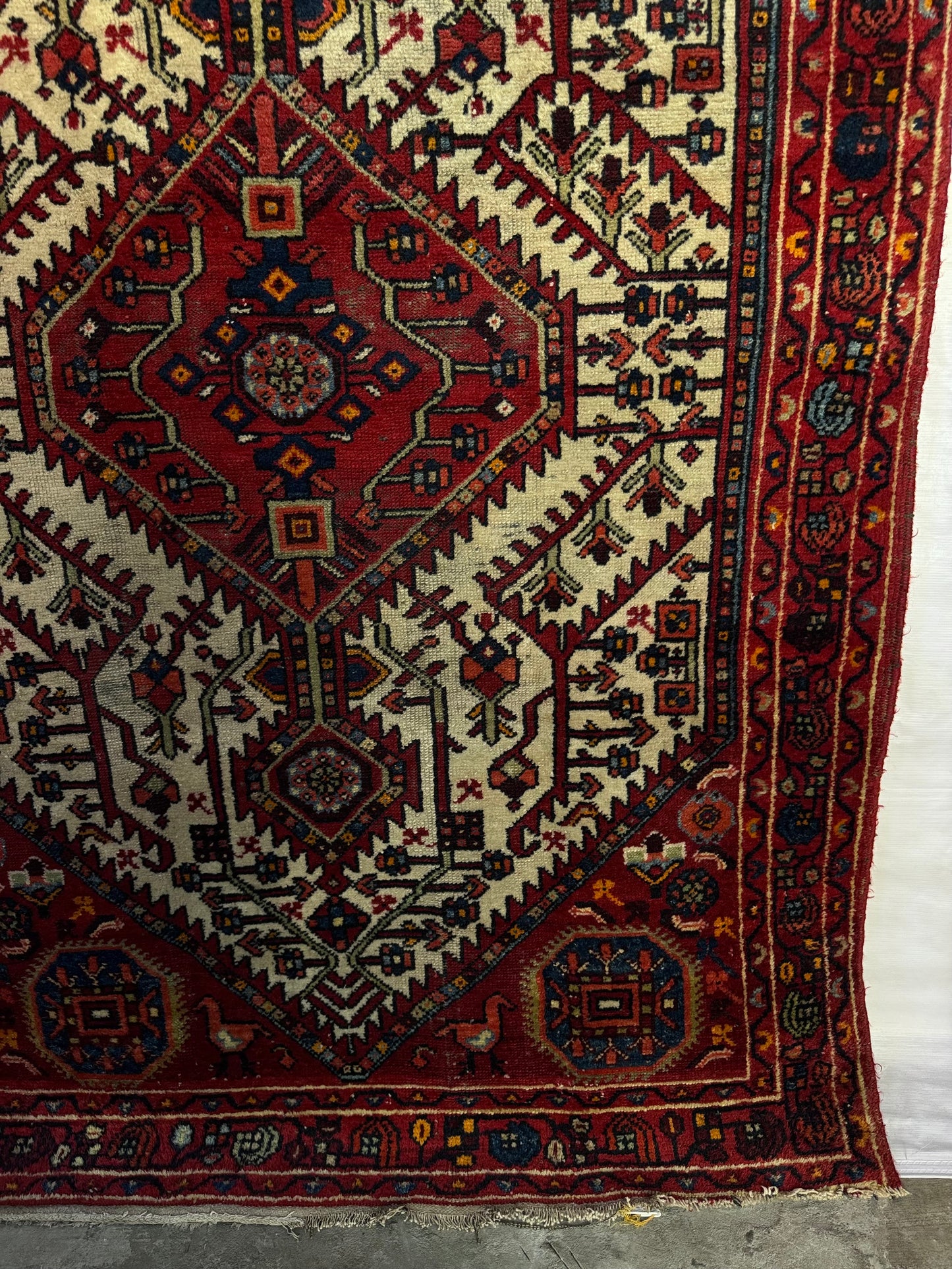 Handmade Persian Hamadan Rug 228 x 136 cm | 7.5 x 4.5 ft