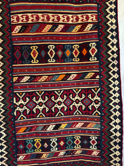Handmade Cicim Kilim 186 x 116 cm | 6.1 x 3.81 ft
