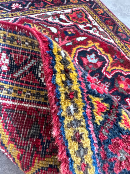 📌 RESERVED Handmade Persian Heriz Rug 100 x 78 cm | 3.3 x 2.6 ft