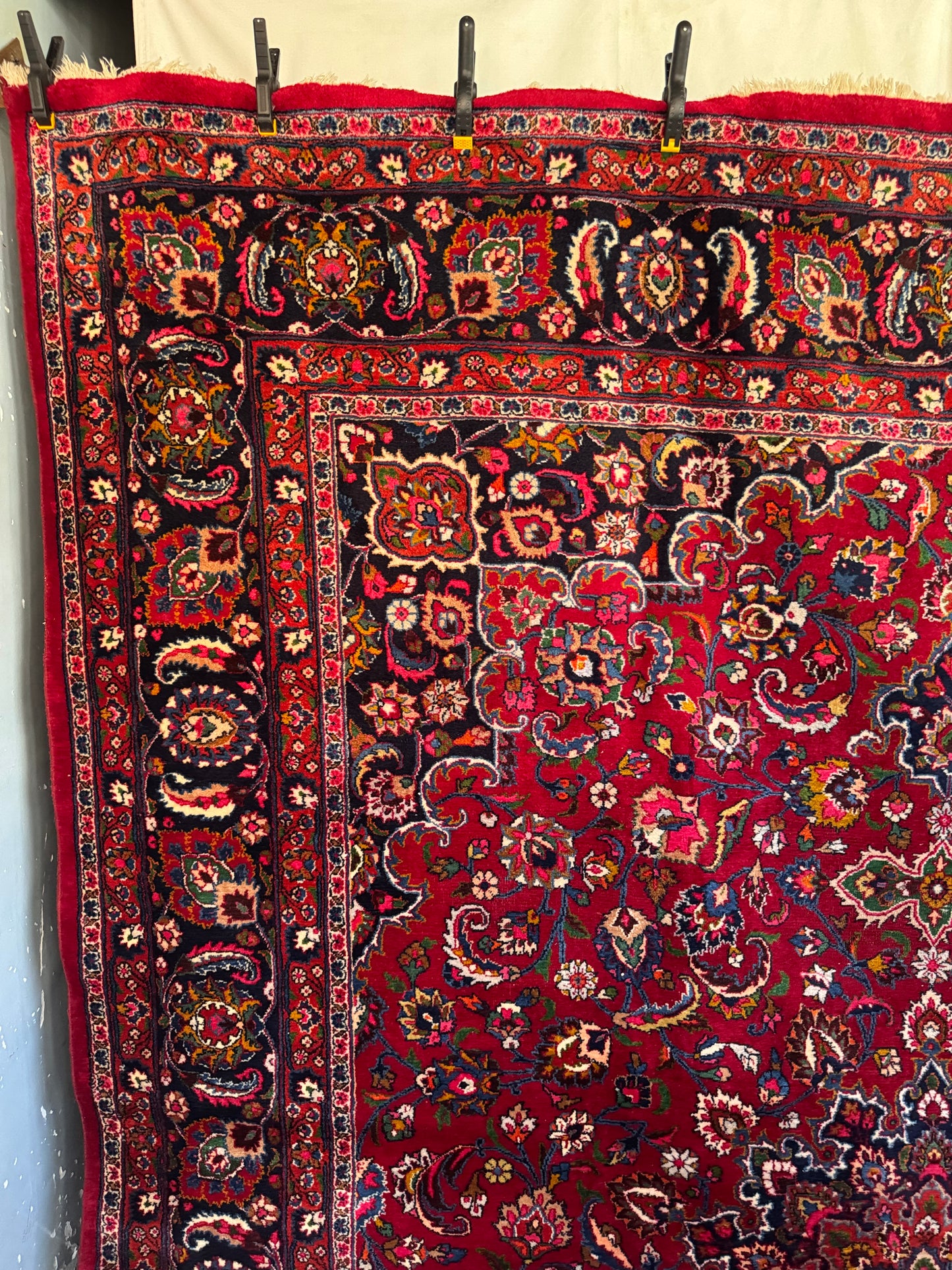 Handmade Persian Mashad Rug 364 x 307 cm | 12 x 10 ft
