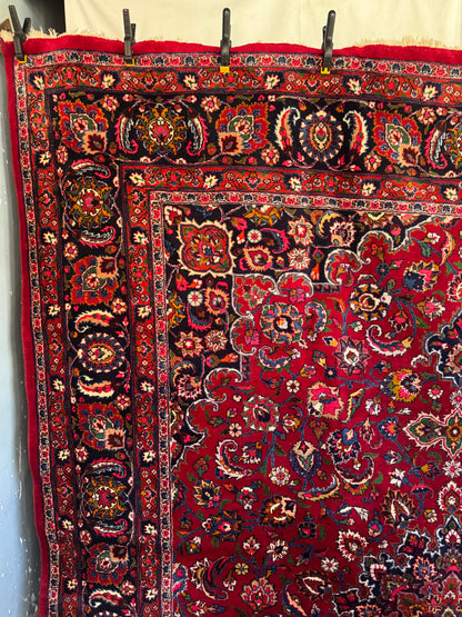 Handmade Persian Mashad Rug 364 x 307 cm | 12 x 10 ft