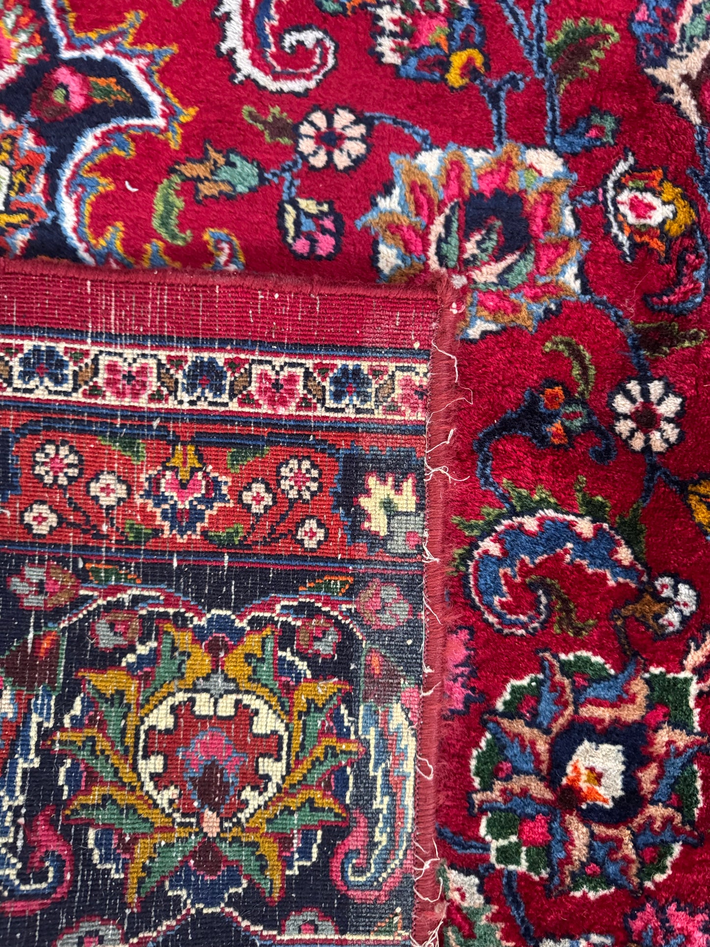 Handmade Persian Mashad Rug 364 x 307 cm | 12 x 10 ft