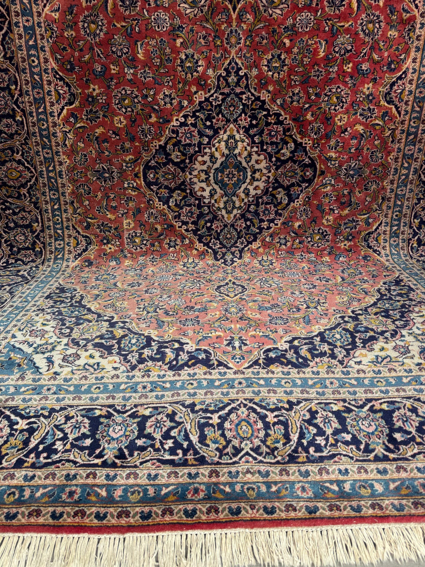 Handmade Persian Kashan Rug 344 x 243 cm | 11.3 x 8 ft