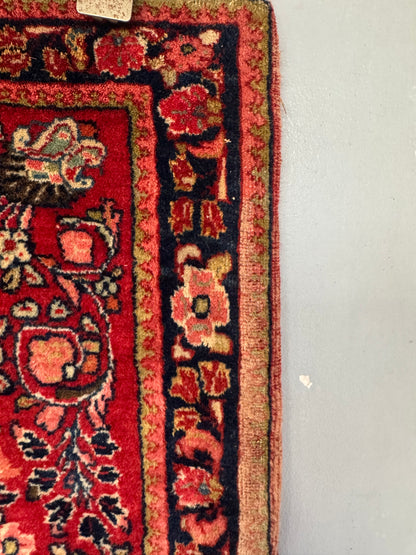 Handmade Persian Lilihan Rug 122 x 69 cm | 4 x 2.26 ft