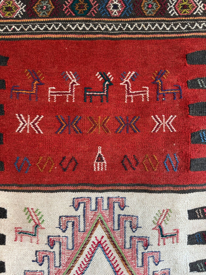Handmade Anatolian Kilim Rug 187 x 107 cm | 6.14 x 3.51 ft