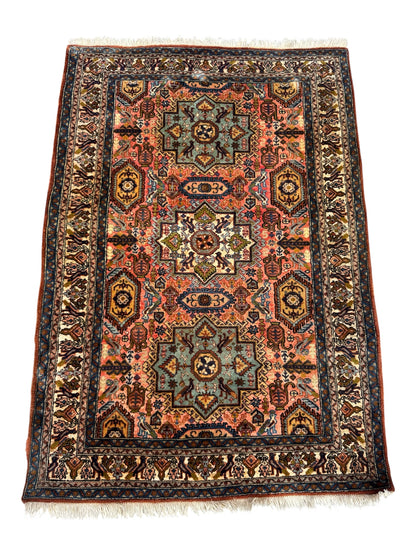 Handmade Persian Tabriz Rug 147 x 100 cm | 4.82 x 3.28 ft