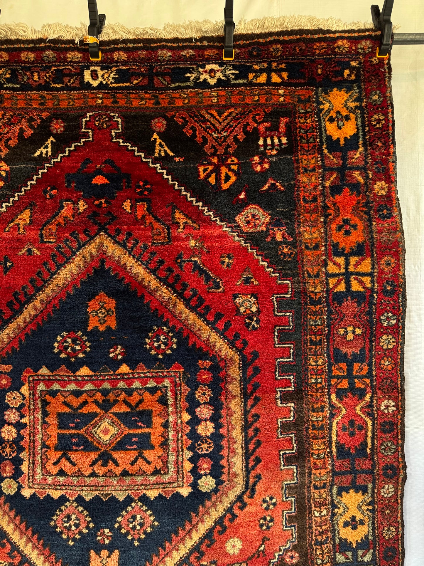 Handmade Persian Hamadan Rug 200 x 144 cm | 6.6 x 4.72 cm