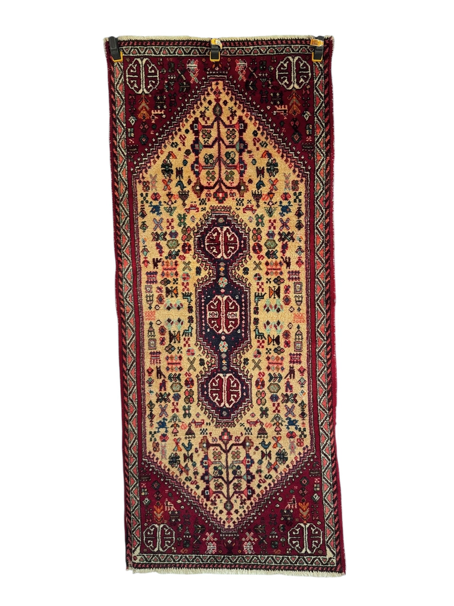 Handmade Persian Abadeh Rug 148 x 63 cm | 4.86 x 2.07 ft