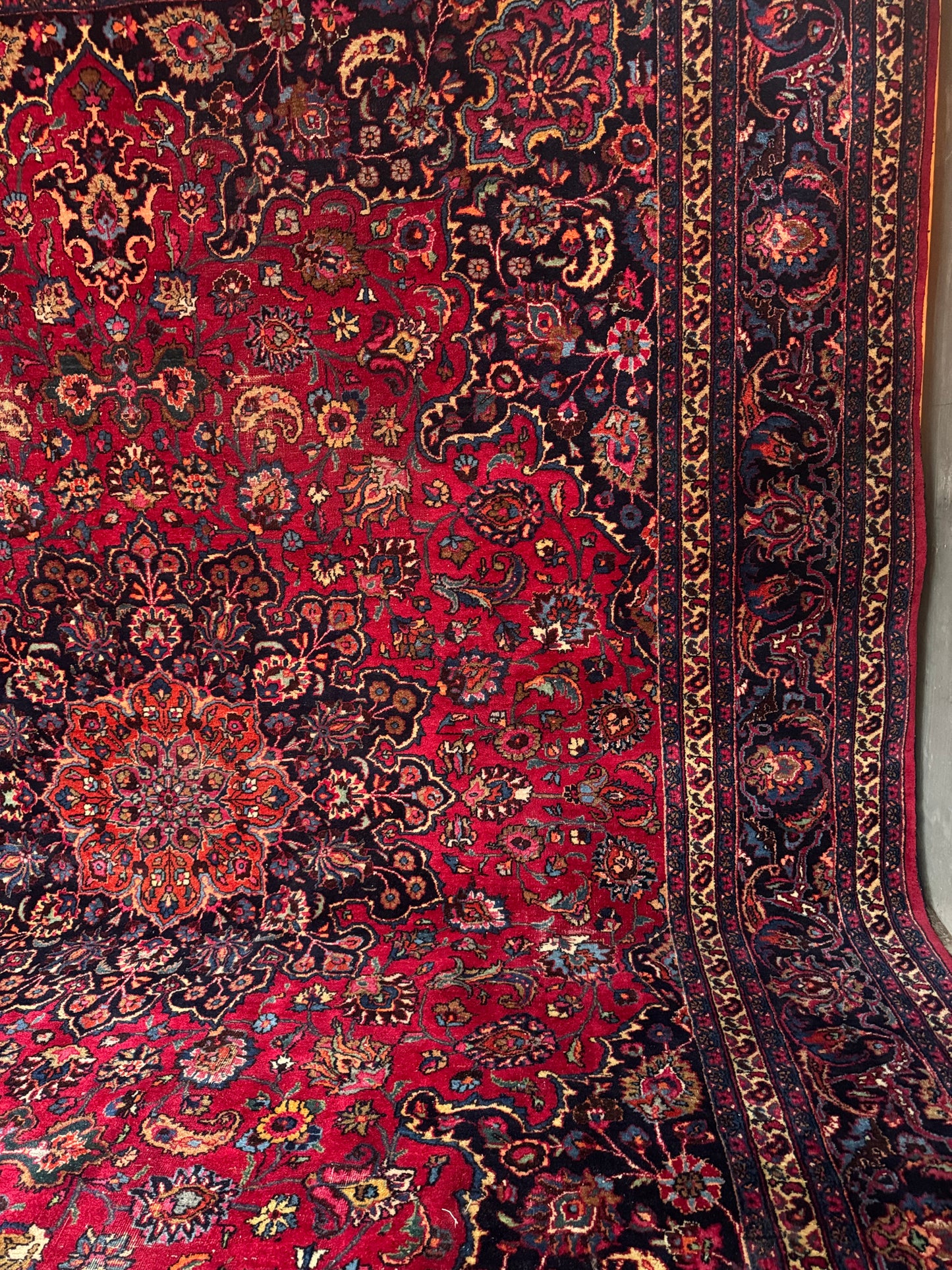 📌 RESERVED Handmade Persian Mashad Rug 390 x 290 cm | 12.8 x 9.5 ft