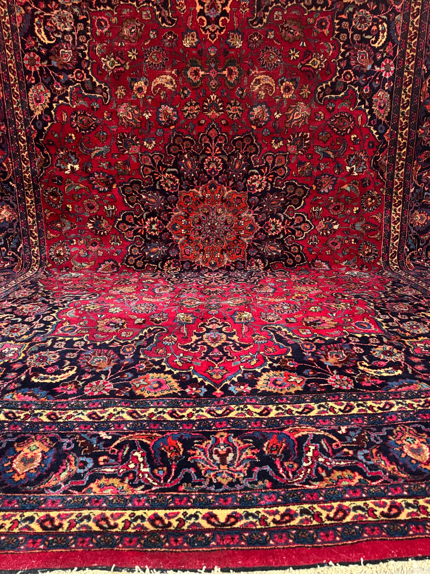 📌 RESERVED Handmade Persian Mashad Rug 390 x 290 cm | 12.8 x 9.5 ft