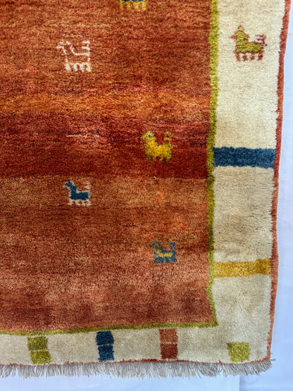 Handmade Persian Gabbeh 190 x 107 cm | 6.23 x 3.51 ft