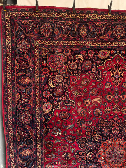 📌 RESERVED Handmade Persian Mashad Rug 390 x 290 cm | 12.8 x 9.5 ft