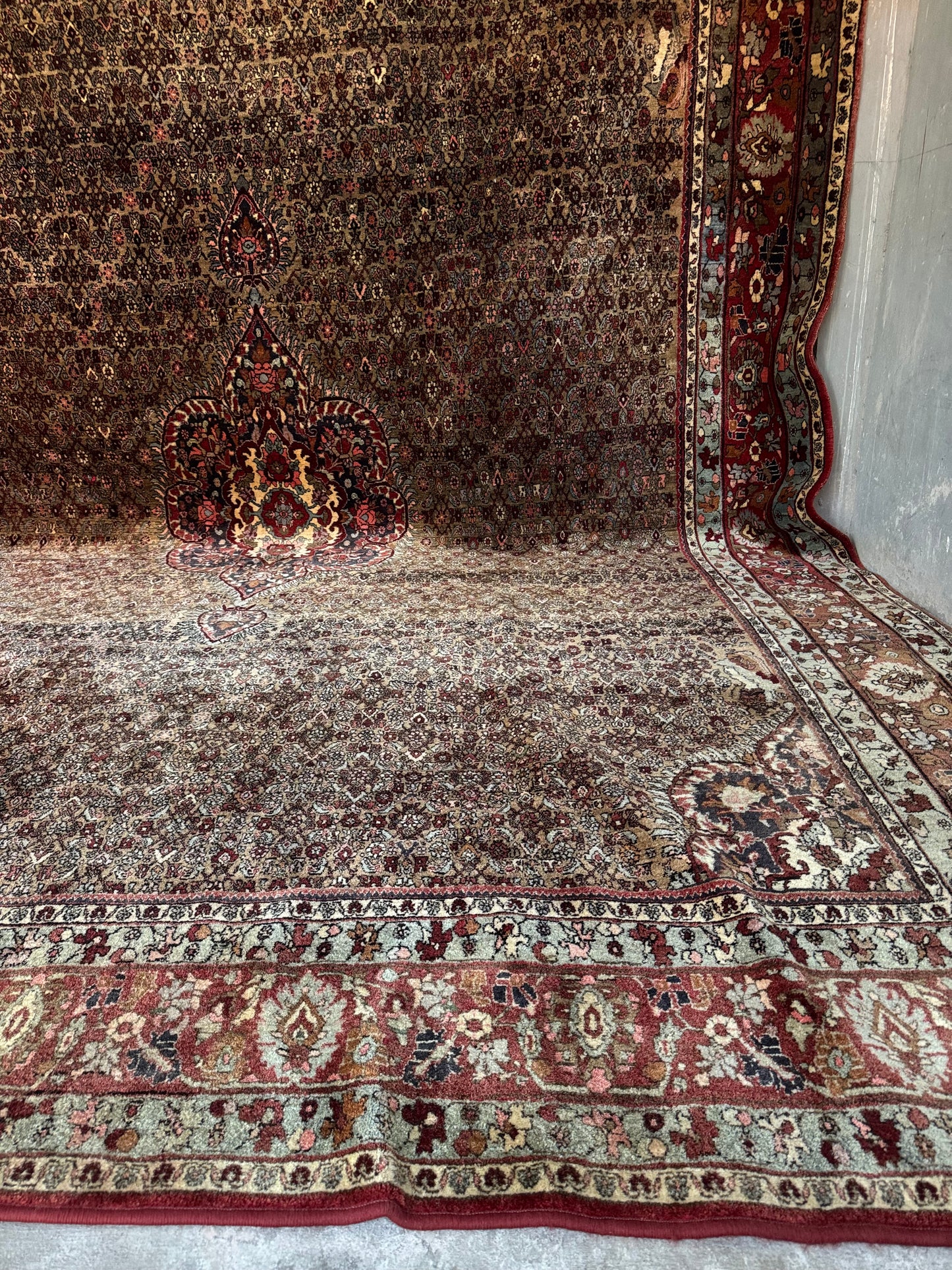 📌 RESERVED Handmade Persian Bidjar 410 x 305 cm | 13.5 x 10 ft