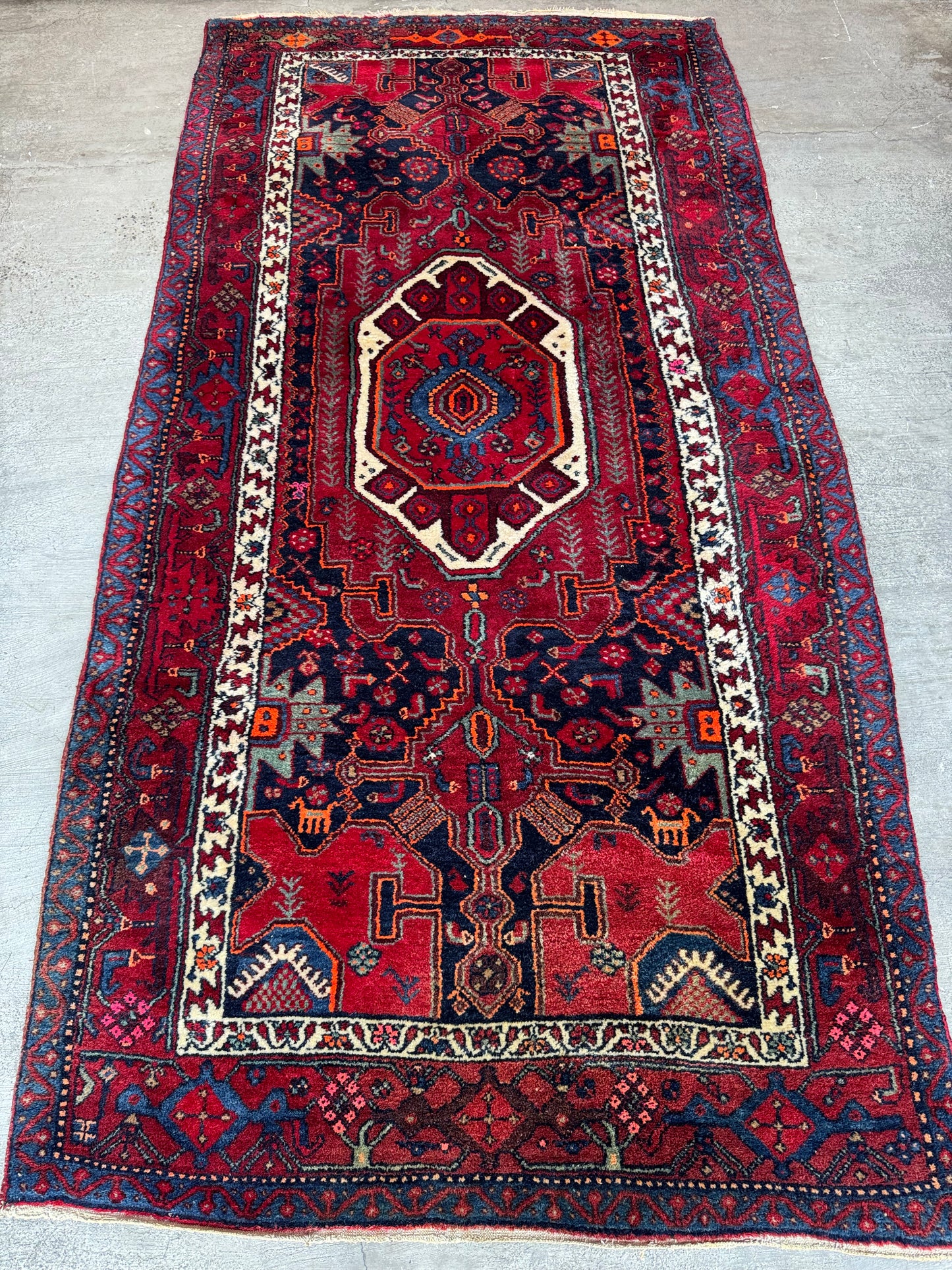 Handmade Persian Hamadan 260 x 125 cm | 8.53 x 4. 1 ft