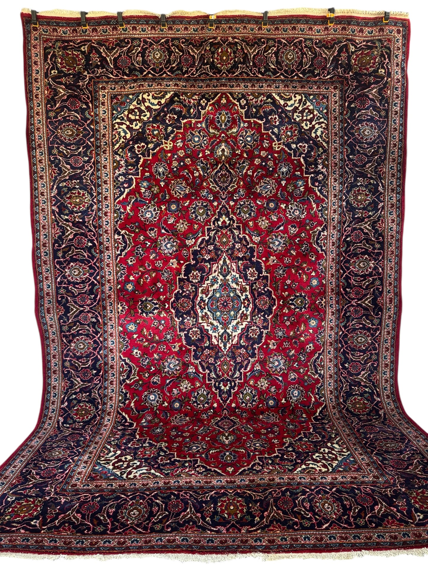 Handmade Persian Kashan Rug 306 x 202 cm. | 10 x 6.6 ft