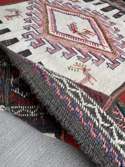 Handmade Anatolian Kilim Rug 187 x 107 cm | 6.14 x 3.51 ft