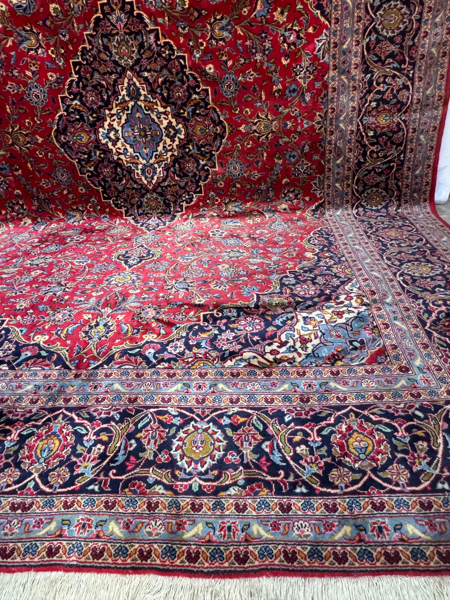 Handmade Persian Kashan 350 x 246 cm | 11.48 x 8.07 ft