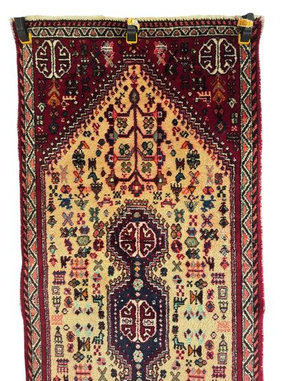 Handmade Persian Abadeh Rug 148 x 63 cm | 4.86 x 2.07 ft