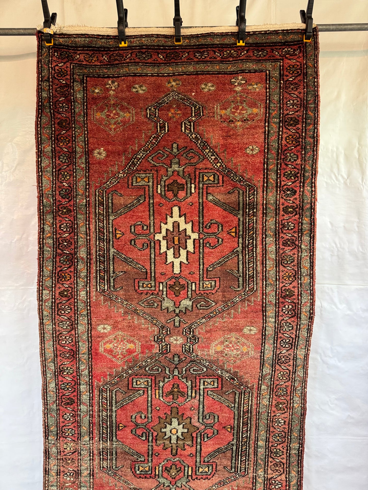 Handmade Persian Hamadan Runner 280 x 108 cm | 9.2 x 3.5 ft