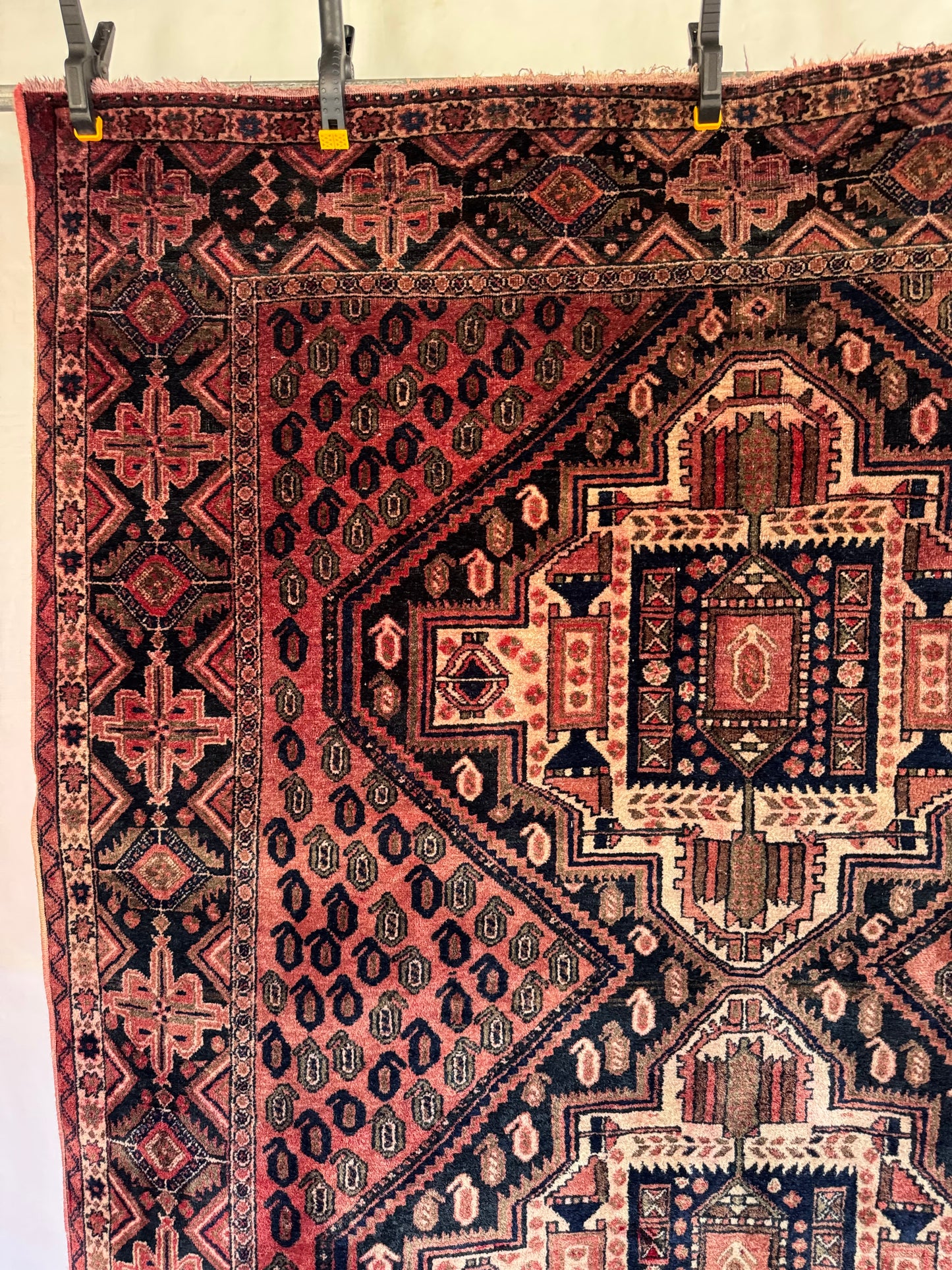 📌 RESERVED Handmade Persian Afshar Rug 194 x 156 cm | 6.4 x 5.1 ft