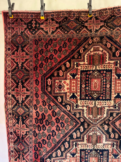 📌 RESERVED Handmade Persian Afshar Rug 194 x 156 cm | 6.4 x 5.1 ft