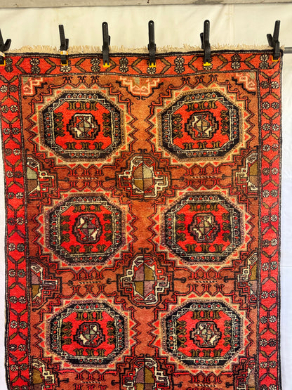 Handmade Ersari Runner 303 x 126 cm | 9.9 x 4.1 ft