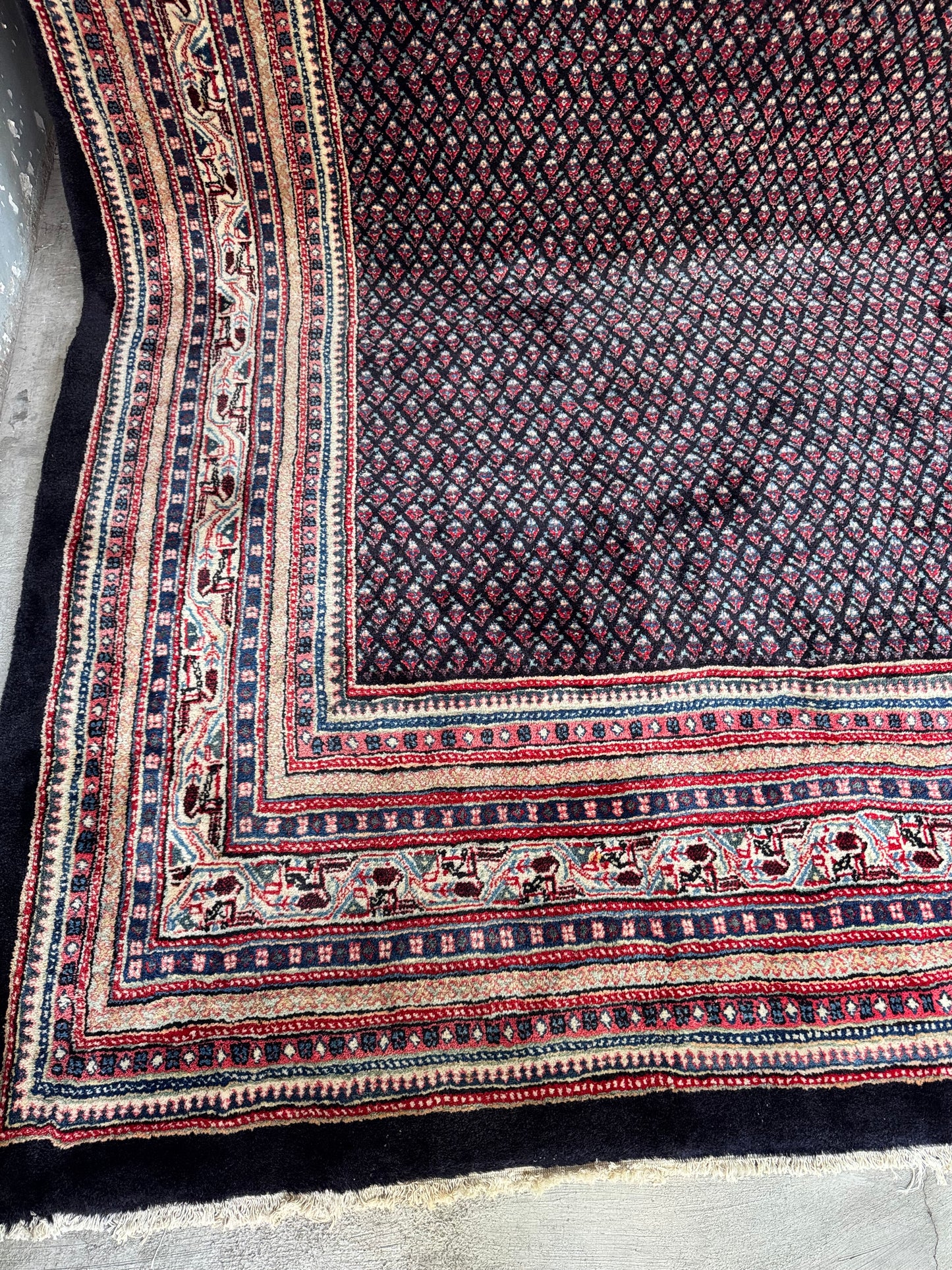 Handmade Persian Sarouk Mir Rug 367 x 280 cm | 12.04 x 9.19 ft