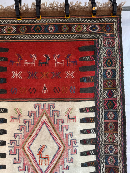 Handmade Anatolian Kilim Rug 187 x 107 cm | 6.14 x 3.51 ft