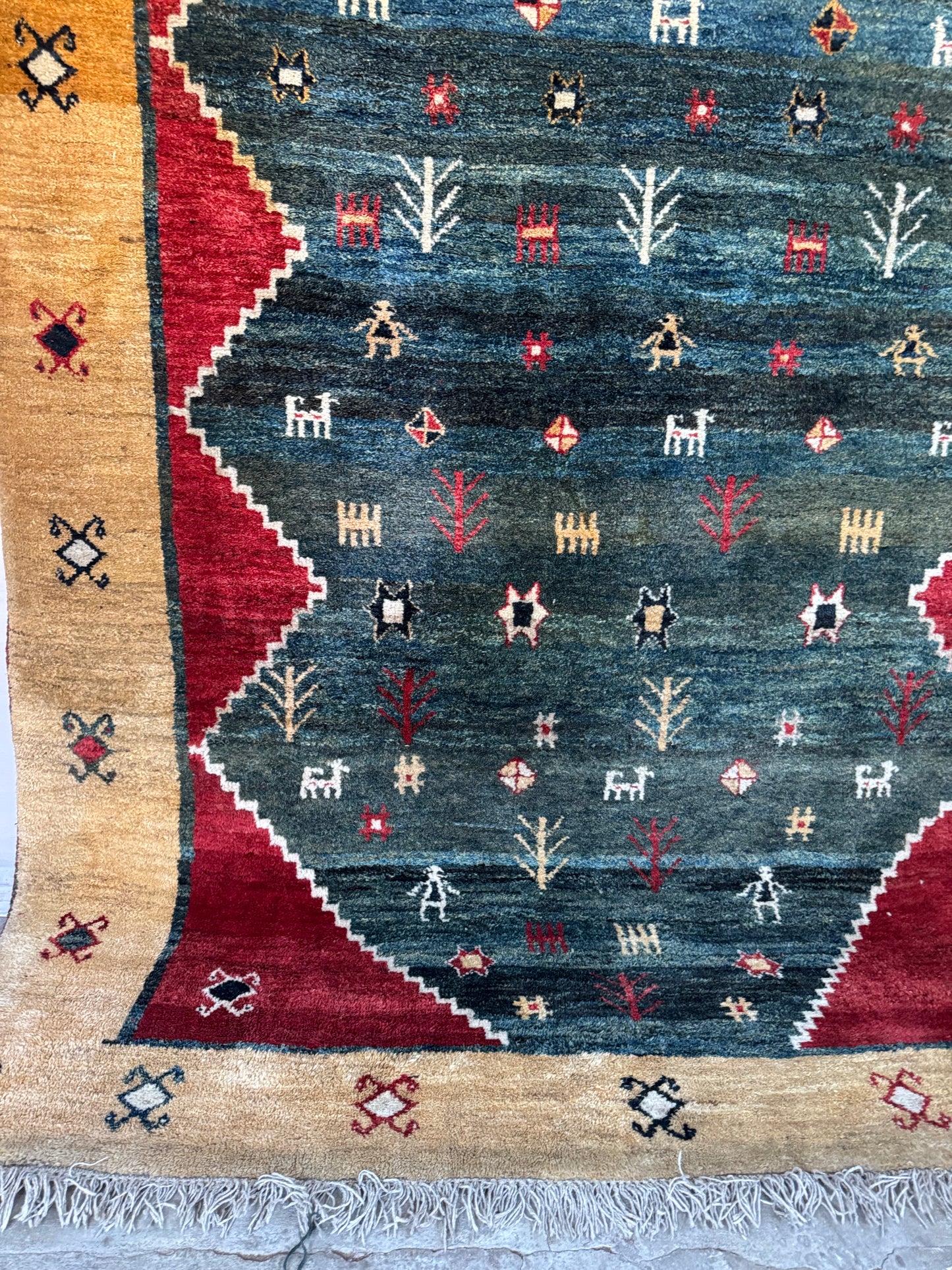 Handmade Persian Gabbeh 265 x 210 cm | 8.69 x 6.89 ft