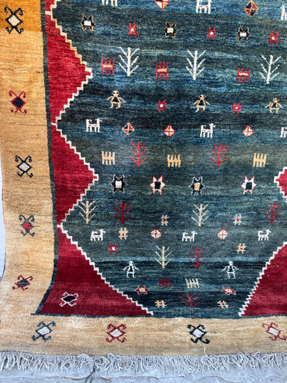 Handmade Persian Gabbeh 265 x 210 cm | 8.69 x 6.89 ft