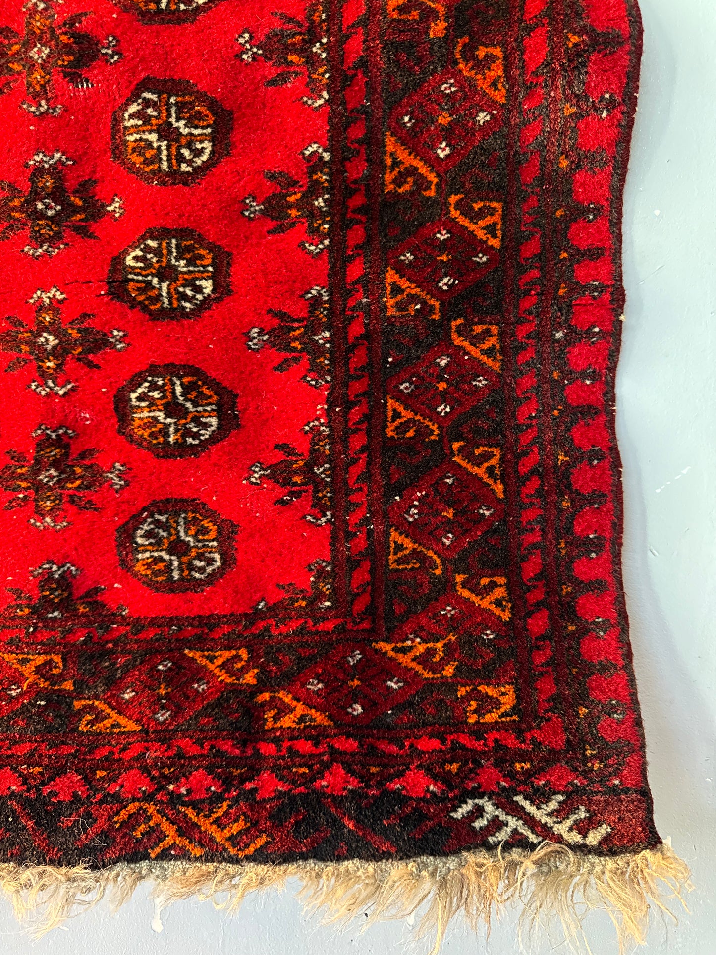 Handmade Afghan Kunduz 4.2 x 2.8 ft