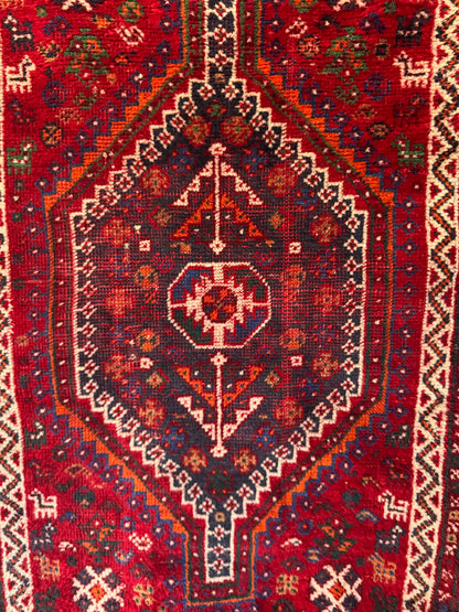 📌 RESERVED Handmade Persian Shiraz 113 x 77 cm | 3.71 x 2.53 ft