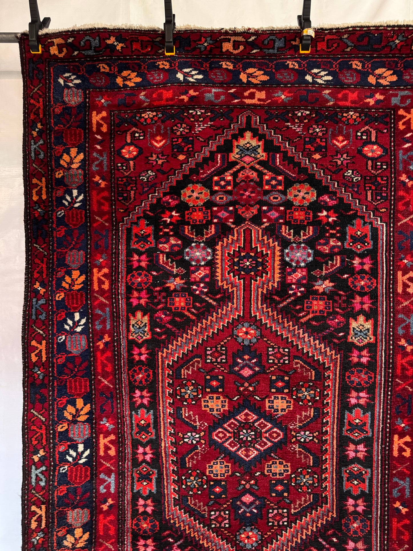 Handmade Persian Hamadan Rug 220 x 126 cm | | 7.2 x 4.1 ft