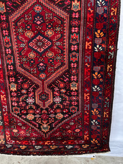 Handmade Persian Hamadan Rug 220 x 126 cm | | 7.2 x 4.1 ft