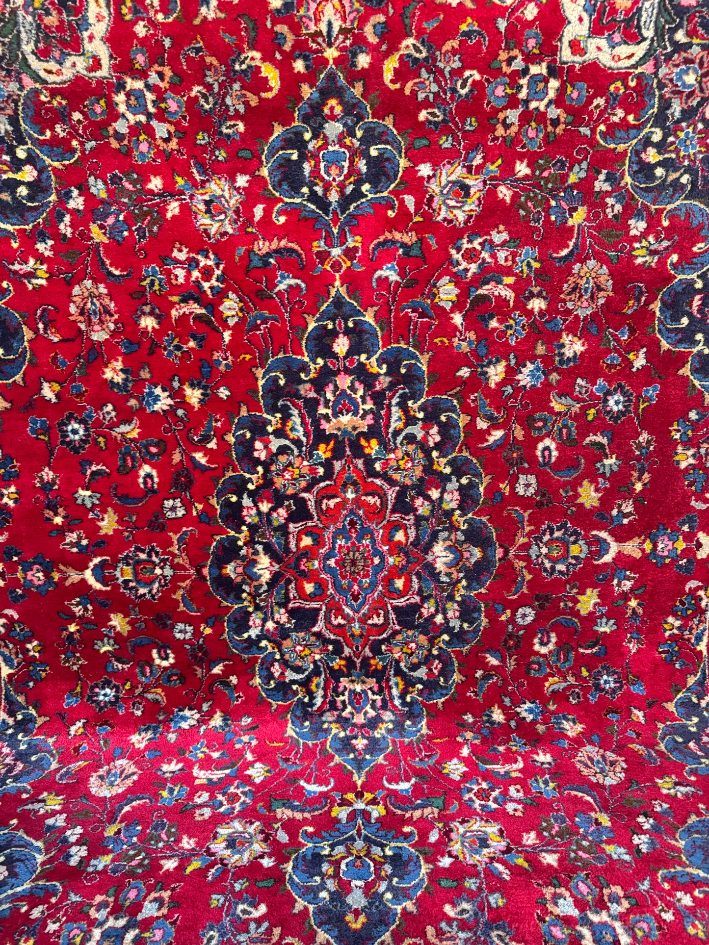 Handmade Persian Mashad 350 x 246 cm | 11.5 x 8.1 ft