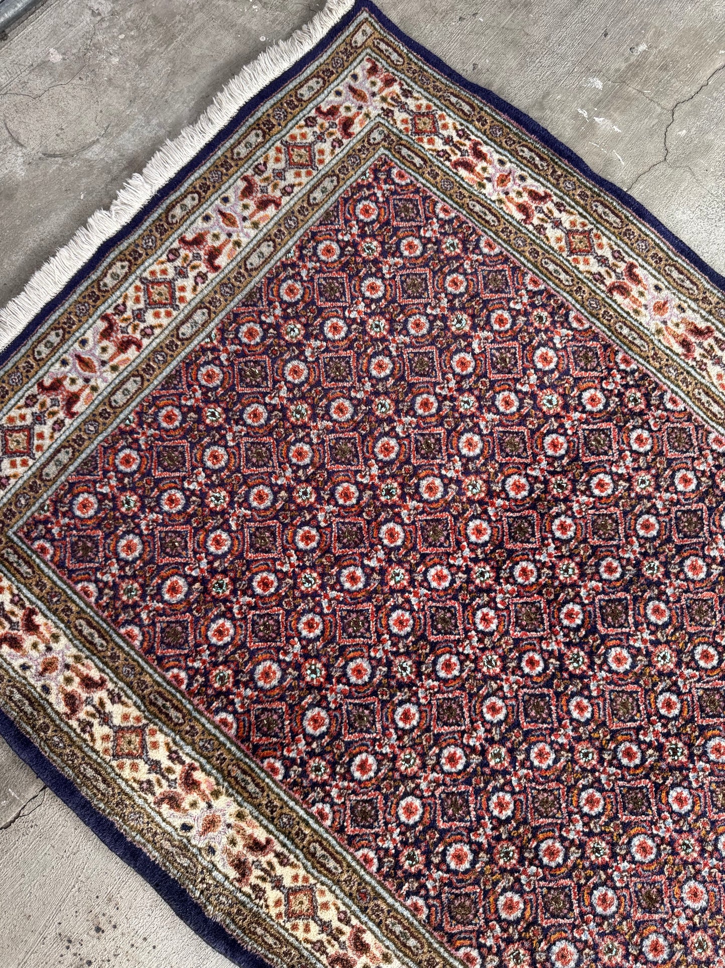Handmade Persian Moud Rug150 x 105 cm | 4.9 x 3.4 ft