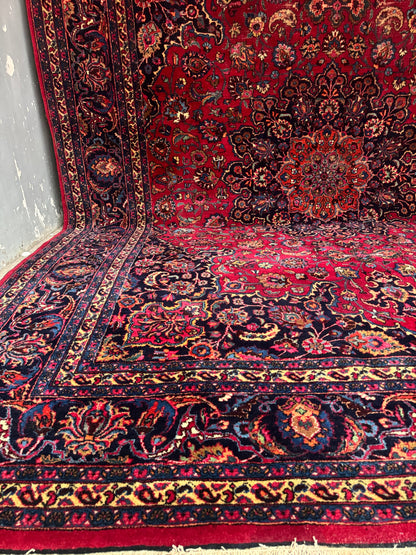 📌 RESERVED Handmade Persian Mashad Rug 390 x 290 cm | 12.8 x 9.5 ft
