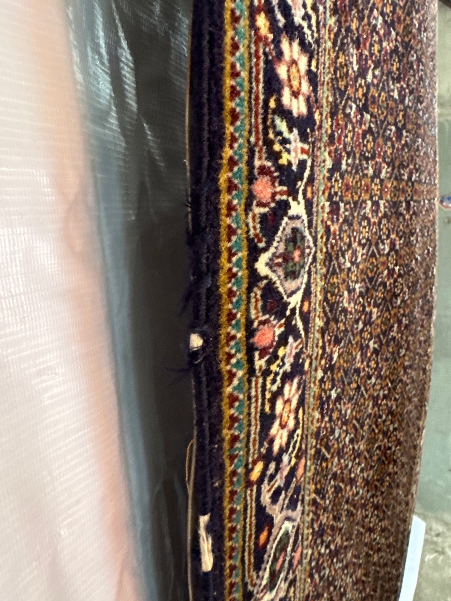 📌 RESERVED Handmade Persian Tabriz Mahi Runner 345 x 70 cm | 11.32 x 2.3 ft