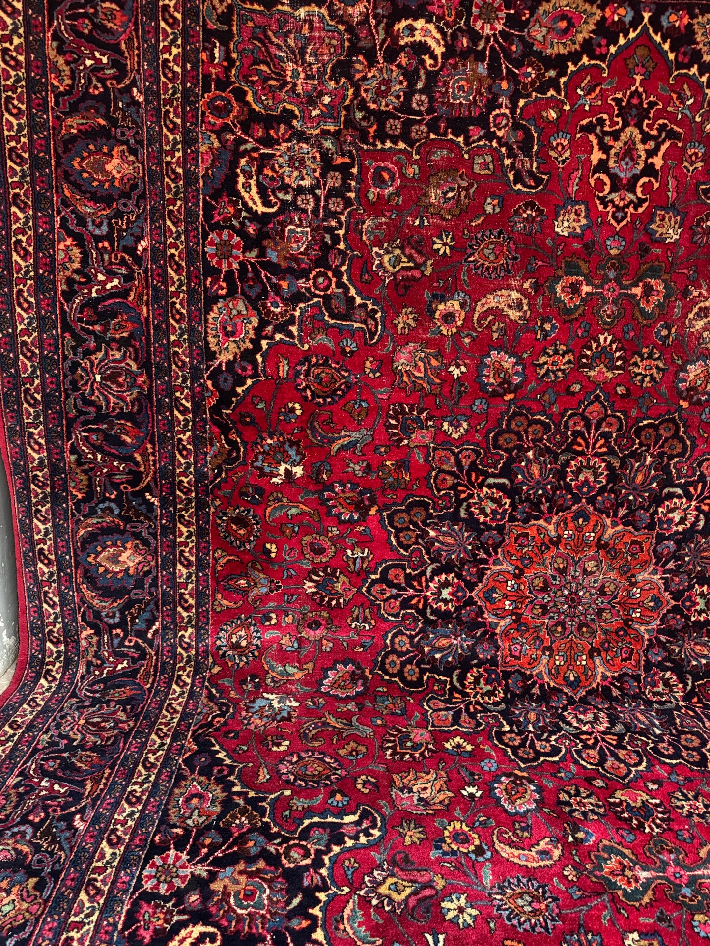 📌 RESERVED Handmade Persian Mashad Rug 390 x 290 cm | 12.8 x 9.5 ft
