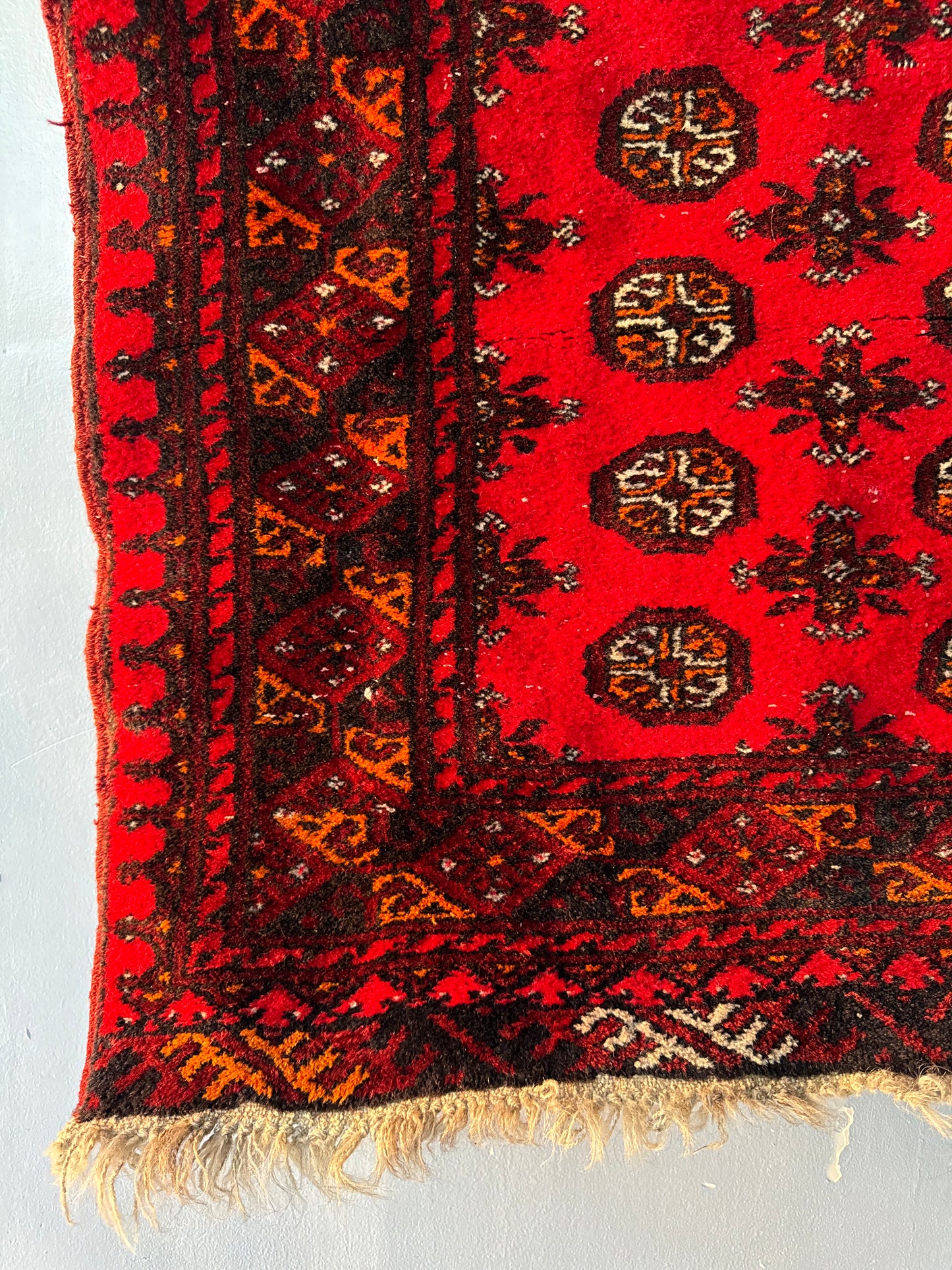 Handmade Afghan Kunduz 4.2 x 2.8 ft