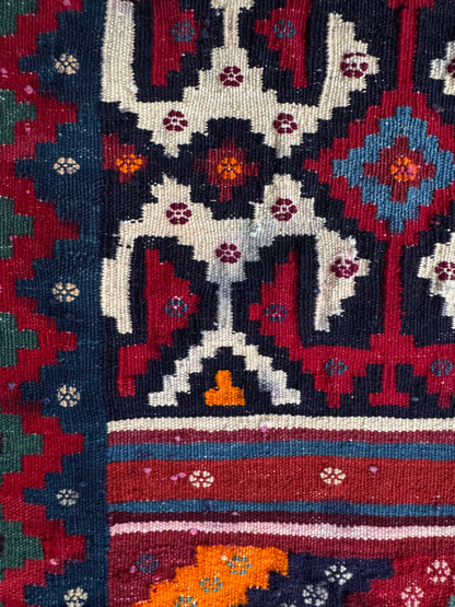 Handmade Cicim Kilim 186 x 116 cm | 6.1 x 3.81 ft