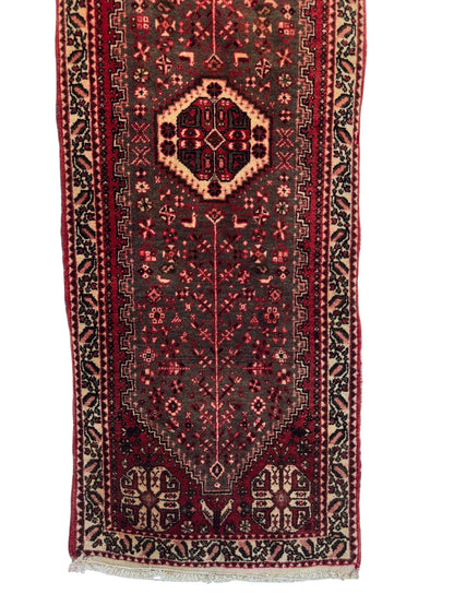 📌 RESERVED Handmade Persian Abadeh Runner 157 x 56 cm | 5.15 x 1.84 ft