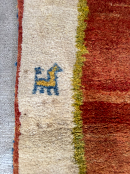 Handmade Persian Gabbeh 190 x 107 cm | 6.23 x 3.51 ft