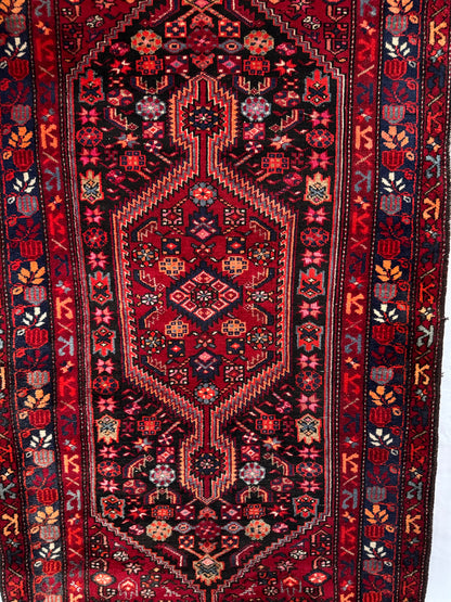 Handmade Persian Hamadan Rug 220 x 126 cm | | 7.2 x 4.1 ft