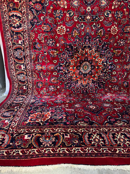 Handmade Persian Mashad 338 x 246 cm | 11.09 x 8.07 ft